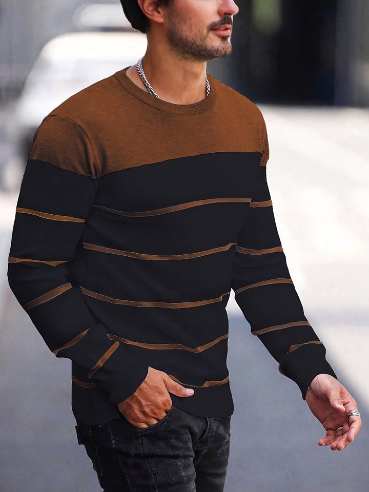 Rory Colour-Block Striped Pullover - Elena Harper