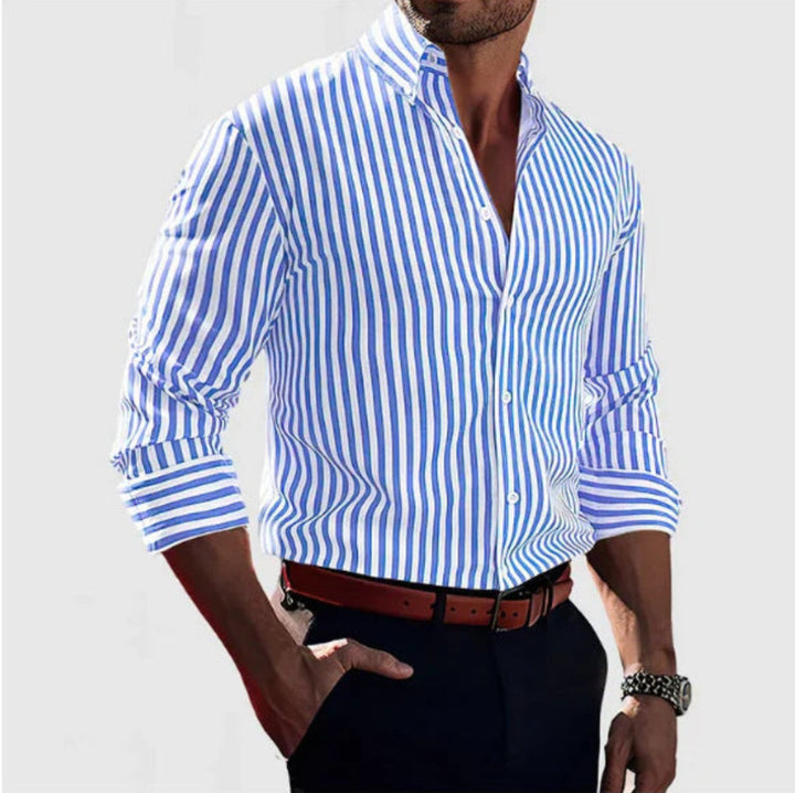 Stretch Striped Shirt for Men - Elena Harper