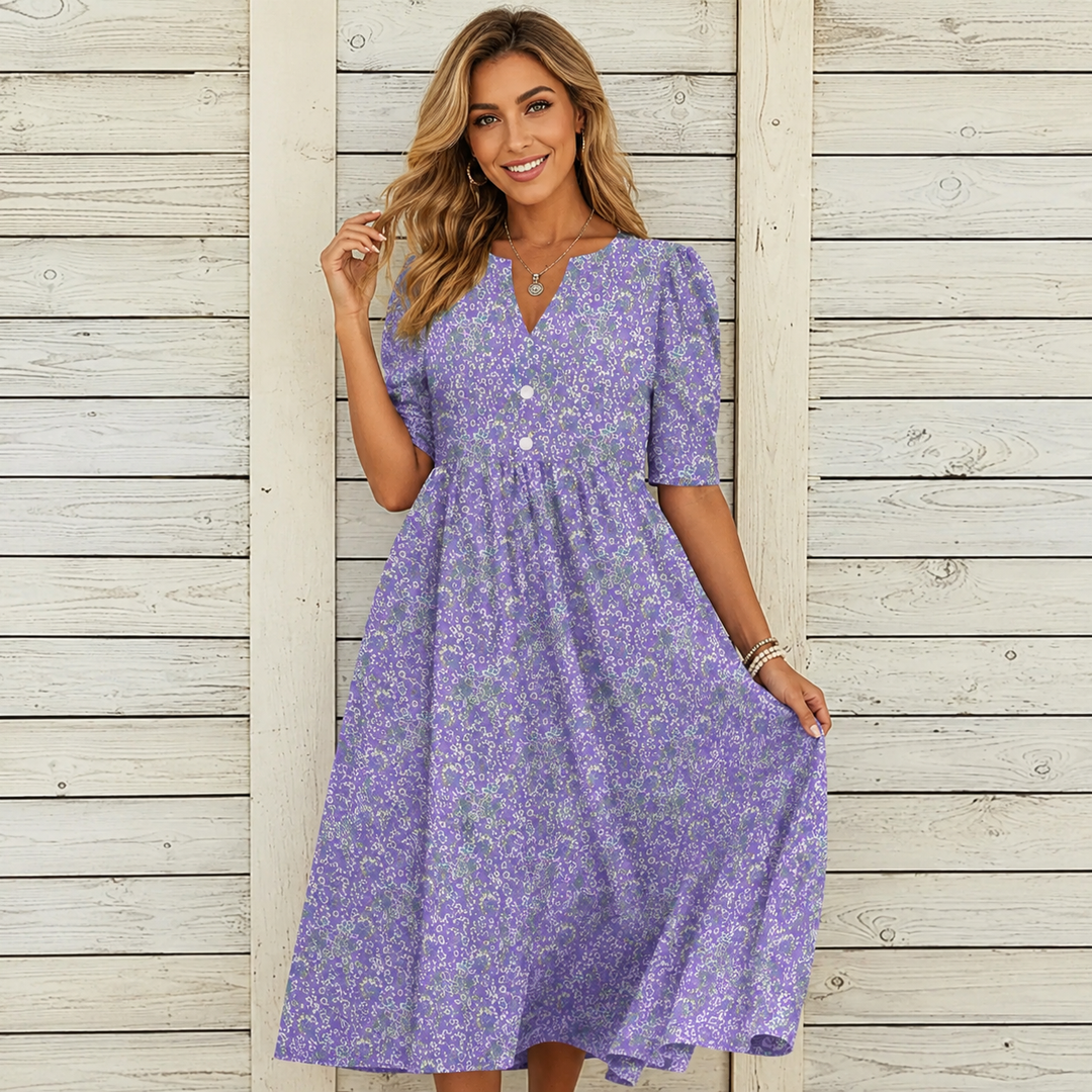Danica™ | Flowing Floral Midi Dress