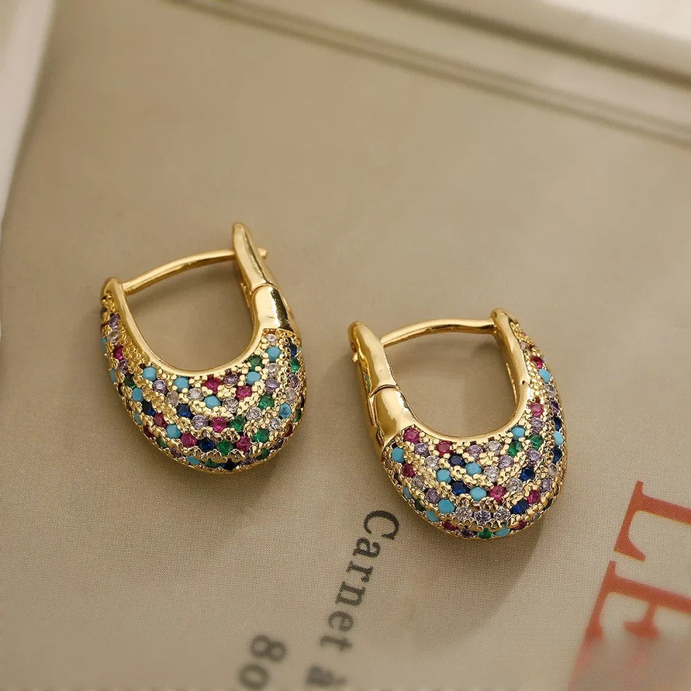 Mieke™  |  Colourful Earrings Inlay Design