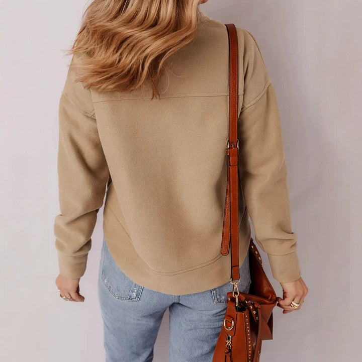 Women's Dropped Shoulder Sweatshirt – Soft and Comfortable
