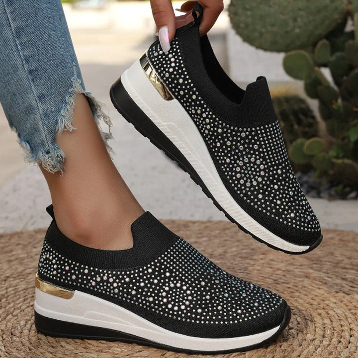 Genovefa Sparkling Women's Slip-On Sneakers, view 3 - Elena Harper