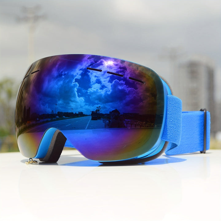 Ski & Snowboard Goggles 25’ Double Layer Extra Large Lens for Clear Vision AlpineGlide TP Essential, view 3 - Elena Harper