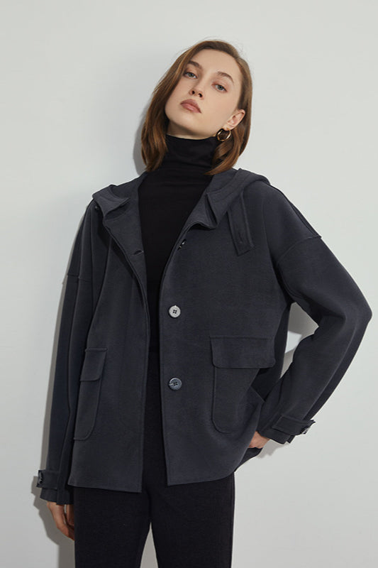 Women's Waterproof Overshirt with Buttons - Practical and Casual