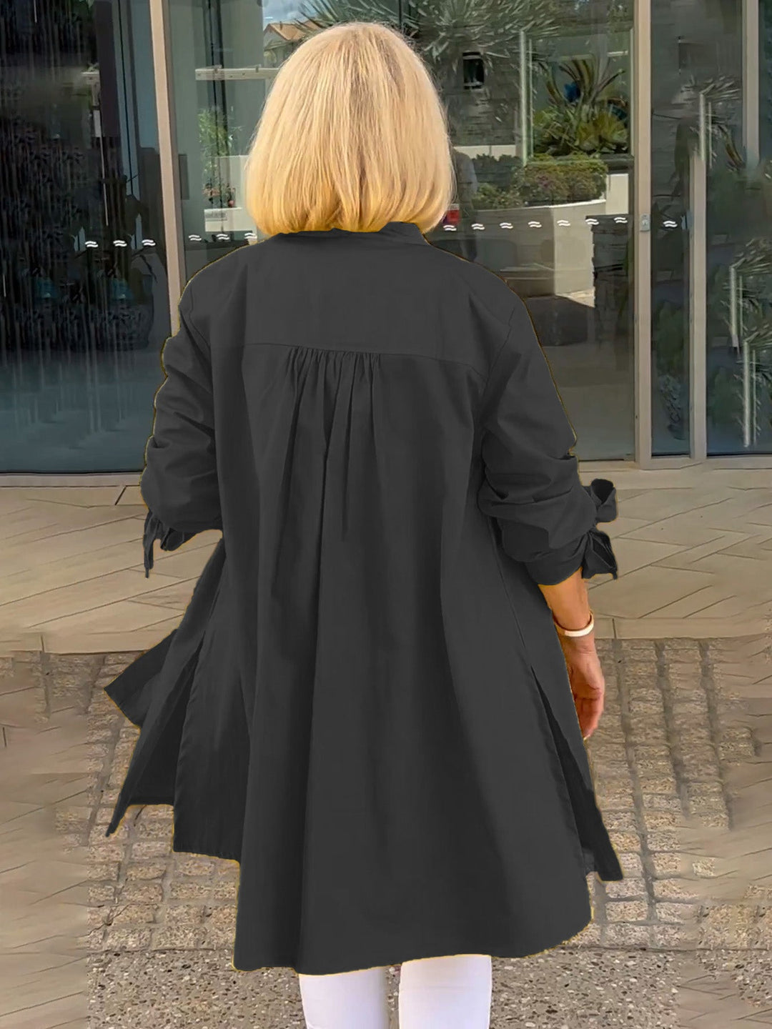 Liora™  |  Long Button-up Shirt Jacket
