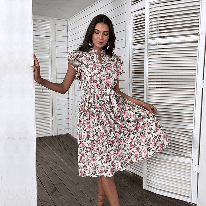 Women's Floral Print Midi Dress
