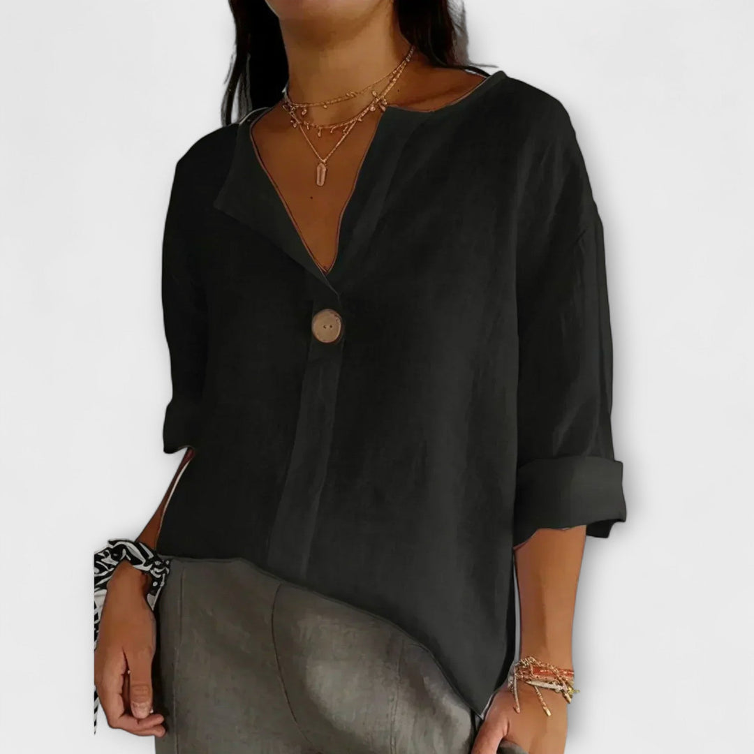 ARIA – LAIDBACK CHIC BUTTON BLOUSE