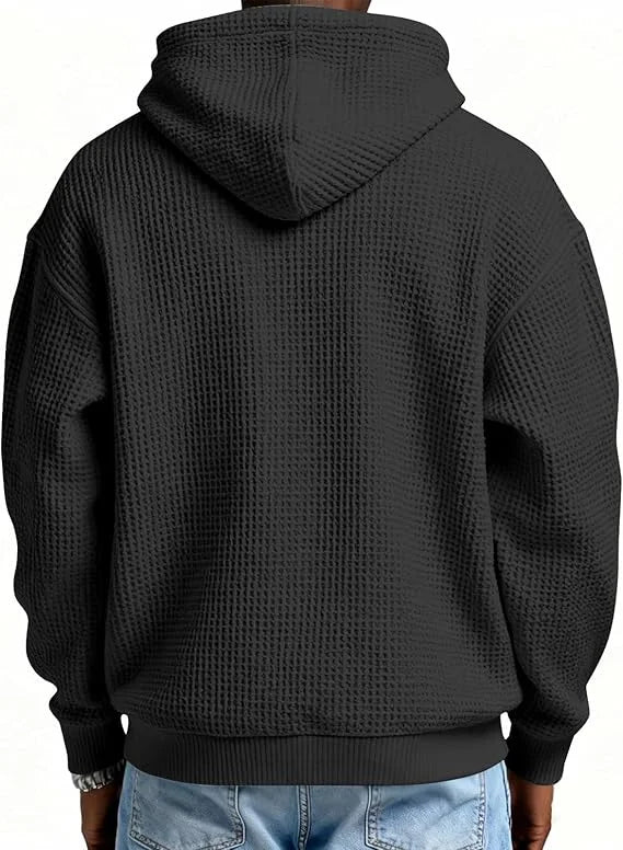 LAURENT MONACO | TEXTURED WAFFLE HOODIE FOR MEN