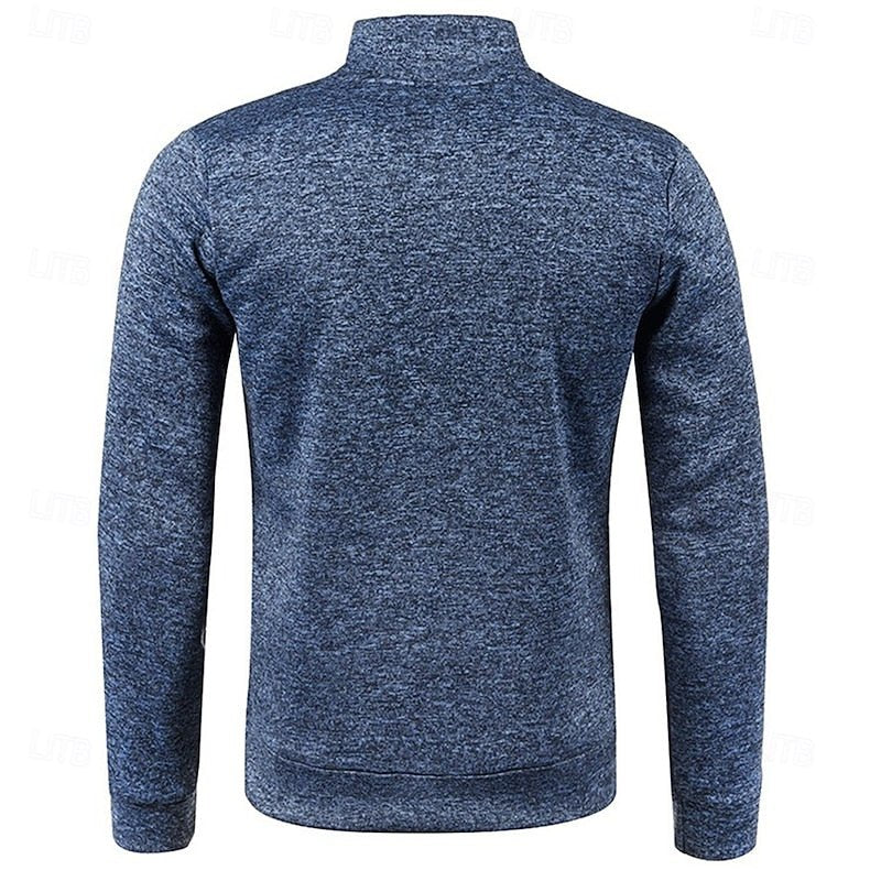 Oliver | Modern and Comfortable Long Sleeve Polo Shirt with Quarter Zip