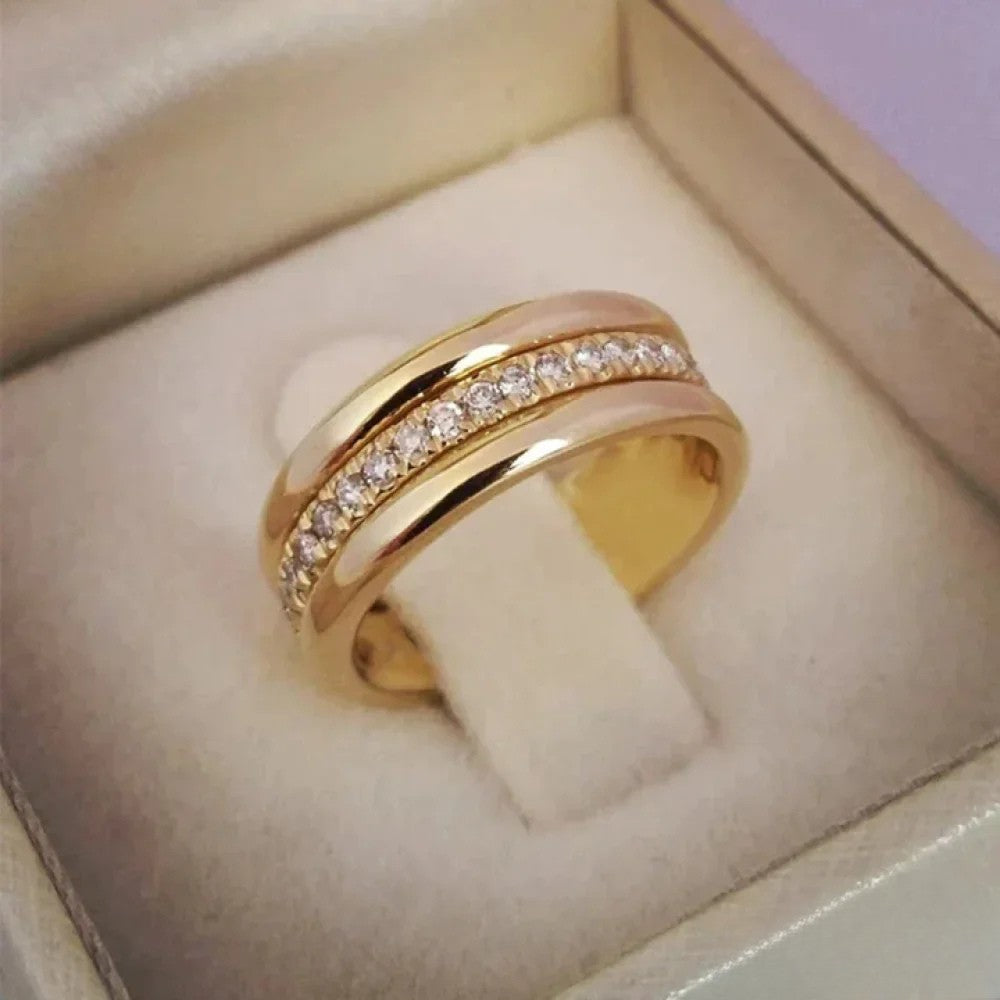 Olivia™  |  Elegant Double Ring Inlay