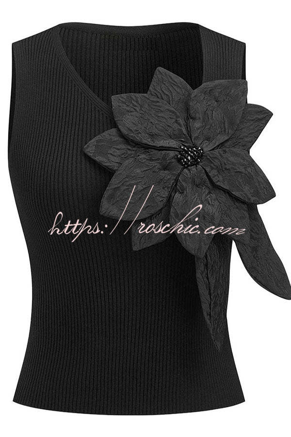 Flora 3D Beaded Floral Top