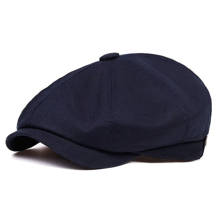 Men's Retro Flat Cap: Classic Herringbone Style for a Vintage Look, view 9 - Elena Harper