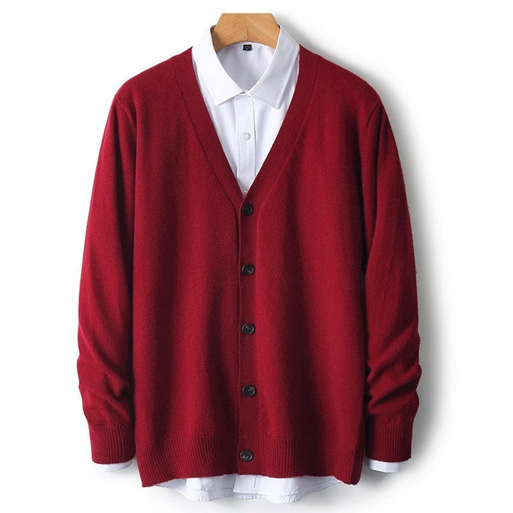 Men's Classic Button-Down Cardigan Sweater for Versatile Layering
