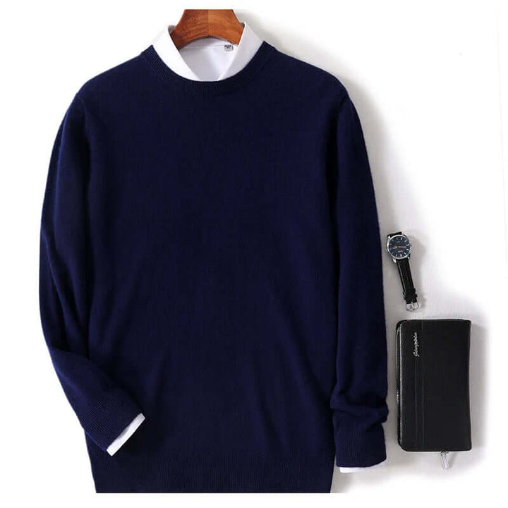 Men's Soft Knit Crew Neck Sweater, view 7 - Elena Harper