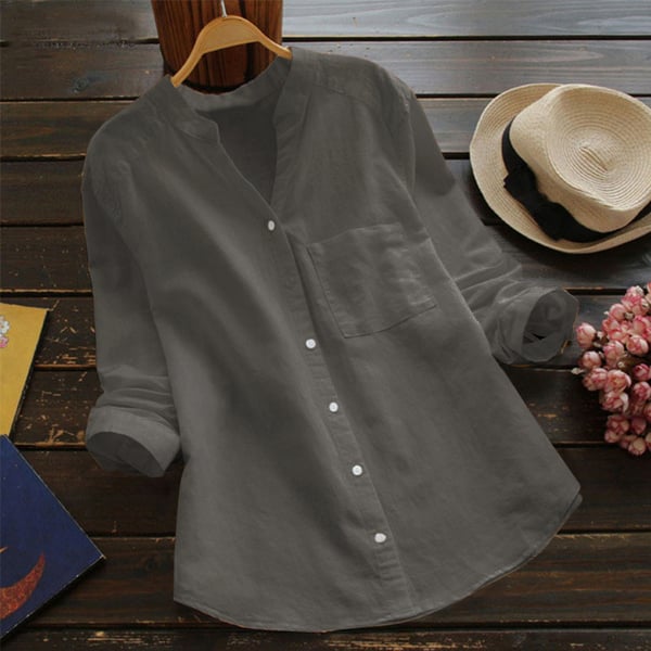 Women's Effortless Long Sleeve Blouse - Versatile & Chic Top