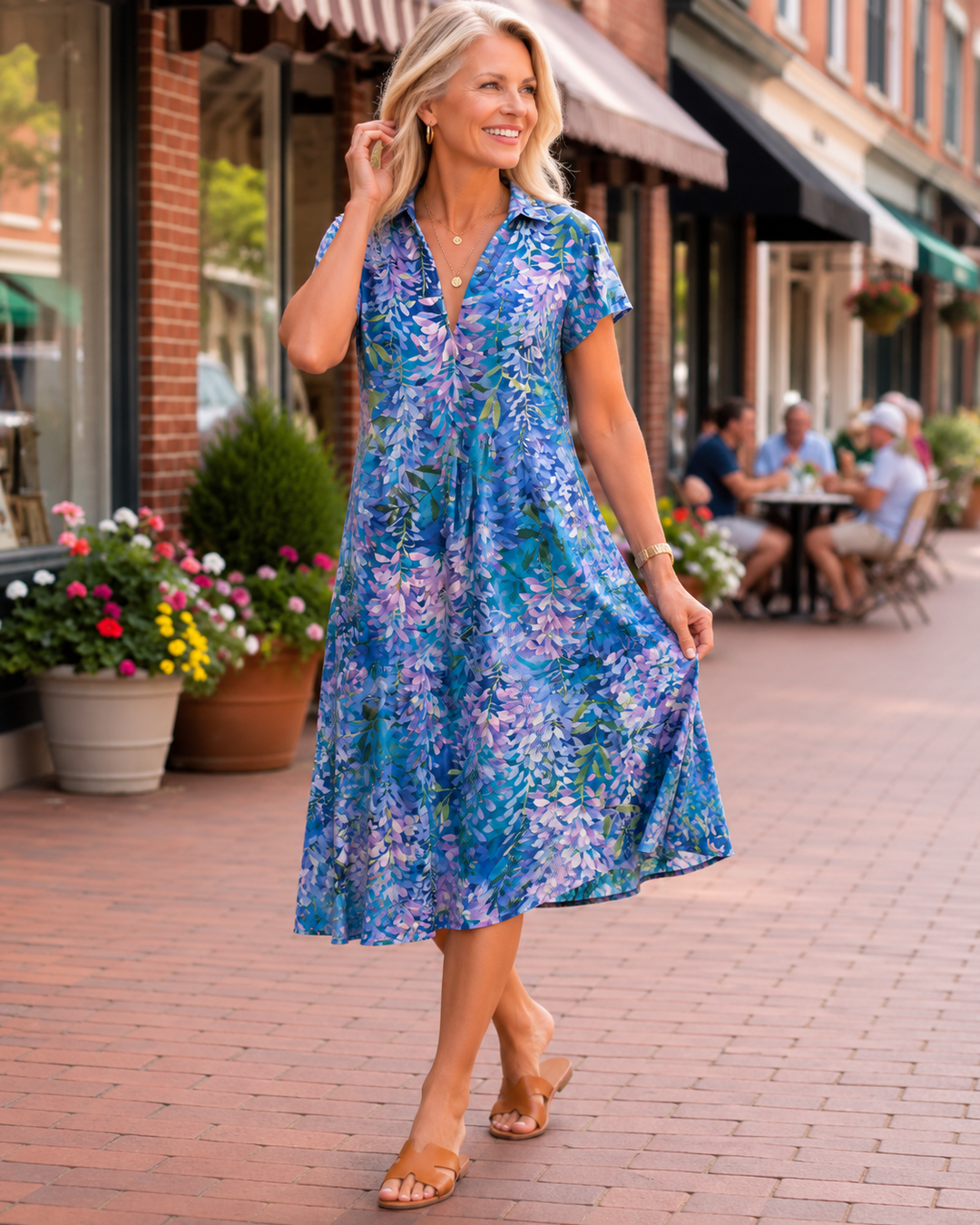 Nadine™ | Airy Floral Midi Dress