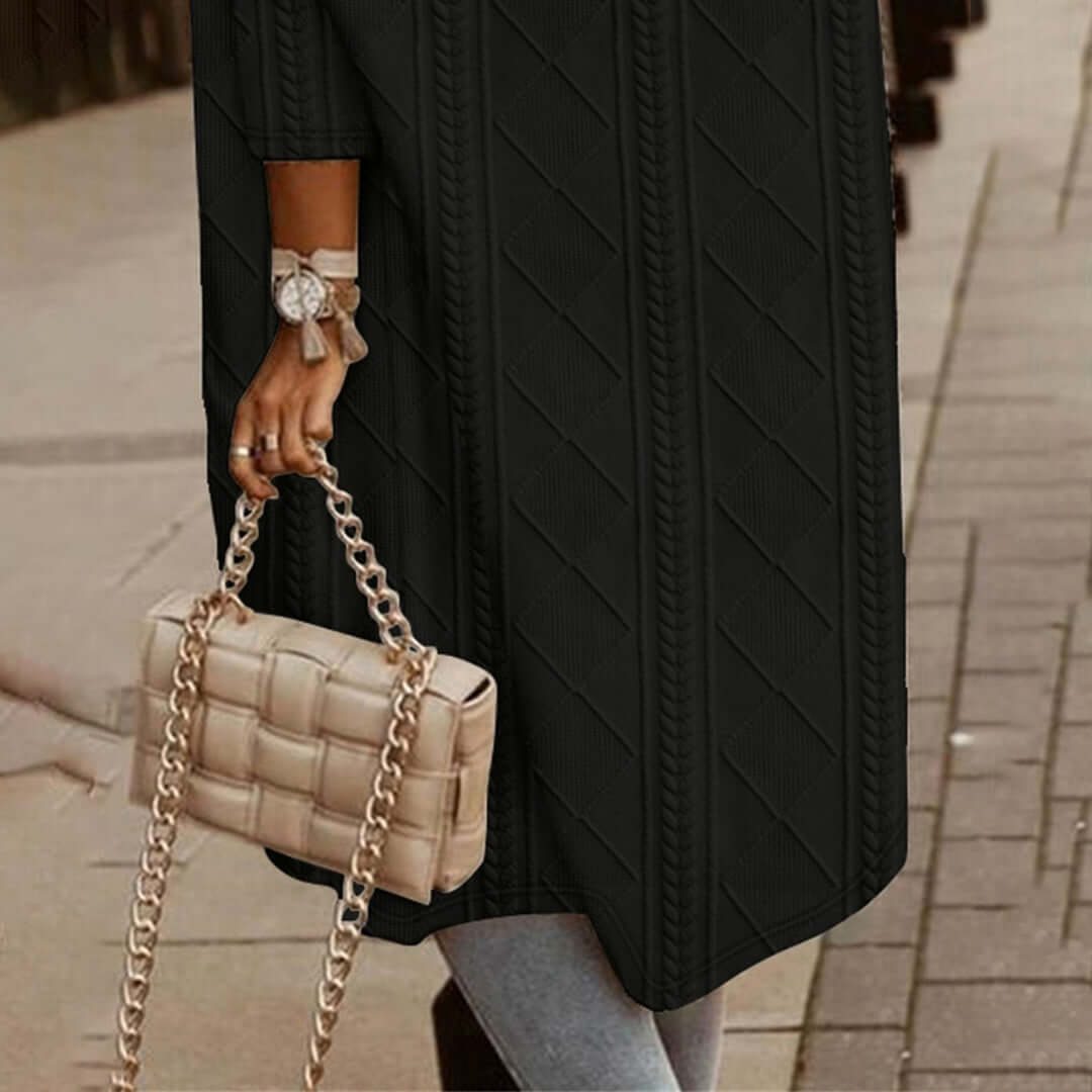 Textured Women's Coat, view 7 - Elena Harper