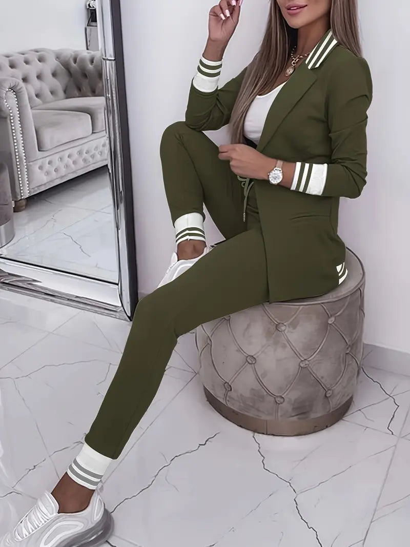 Casual Streetwear Striped Set Sophie, view 8 - Elena Harper