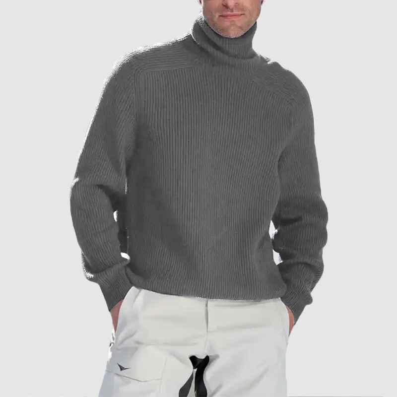Men's Ribbed Roll Neck Jumper – Kellen