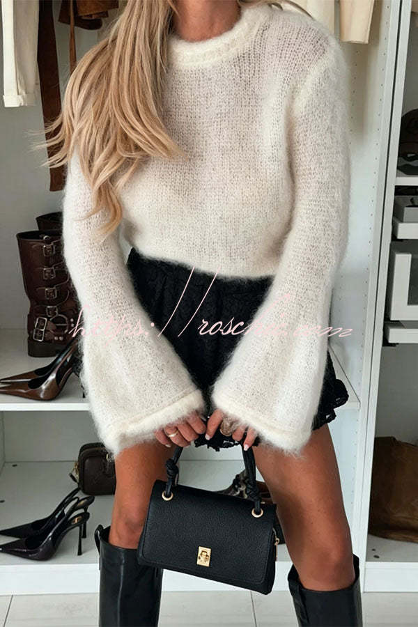 Elena Flared-Sleeve Mohair Sweater