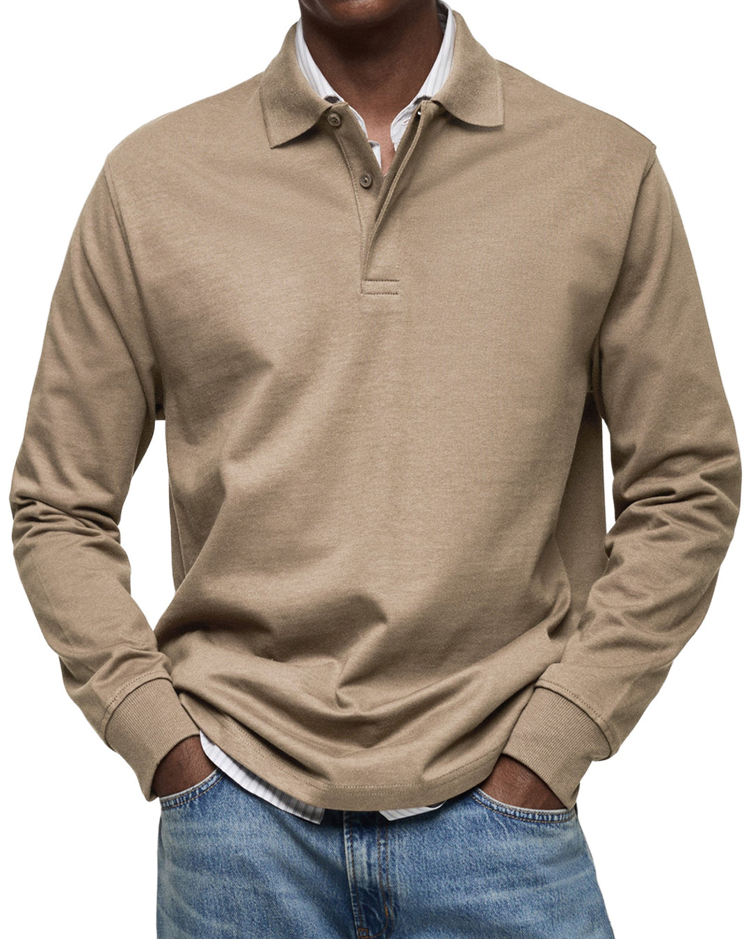 Aljur Casual Longsleeve Polo - Elena Harper