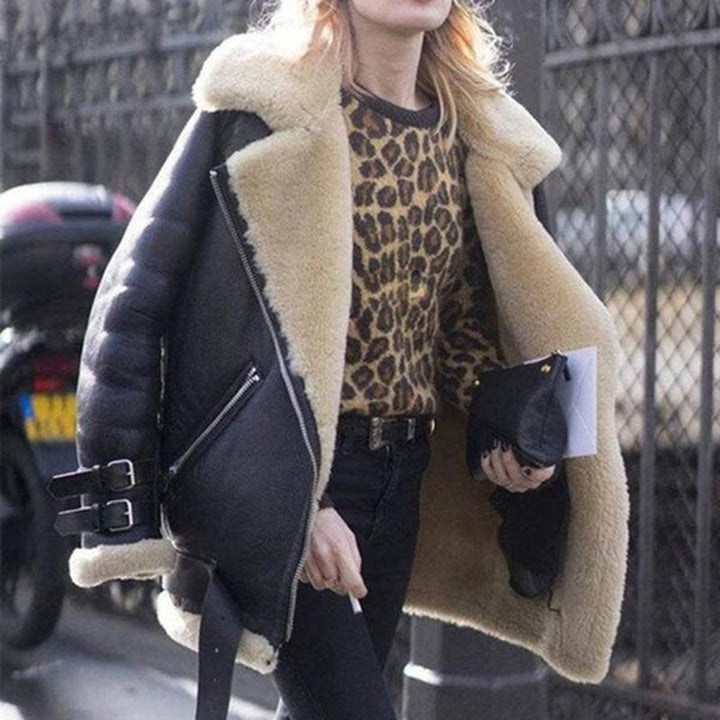 Biker Jacket Faux Suede, view 7 - Elena Harper