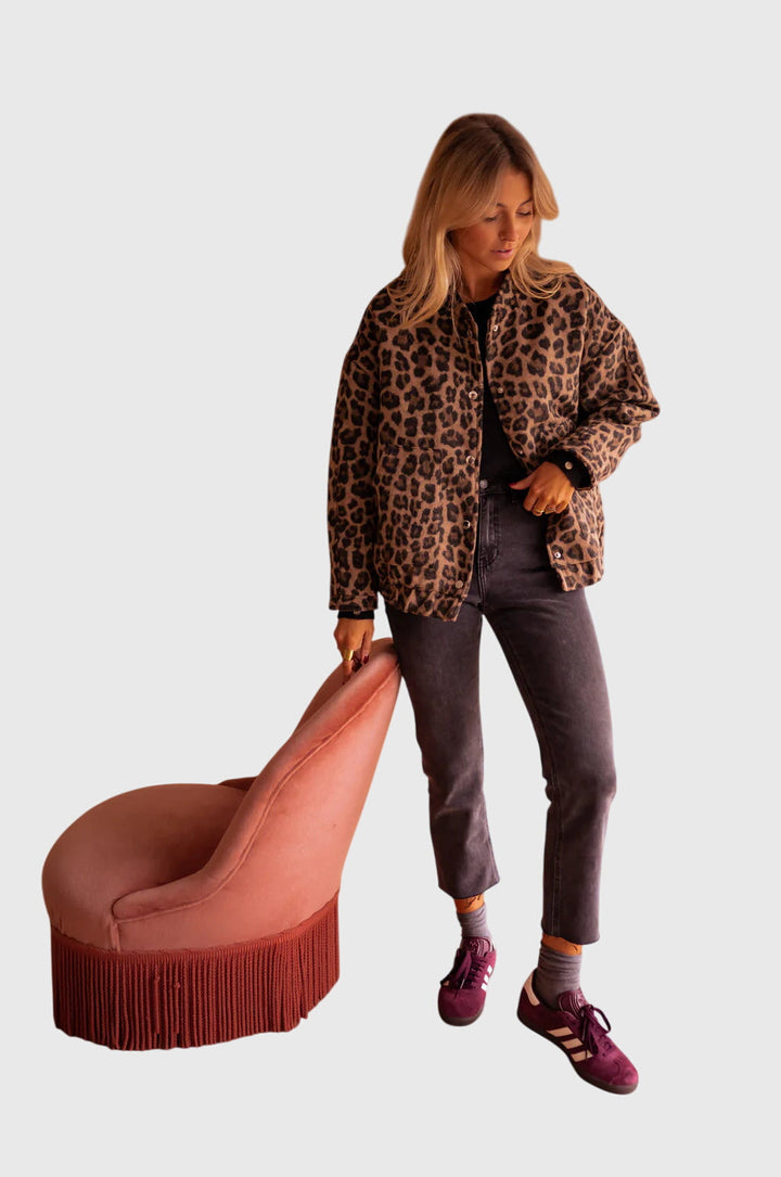 Elodie™  |  Stylish Leopard Print Jacket