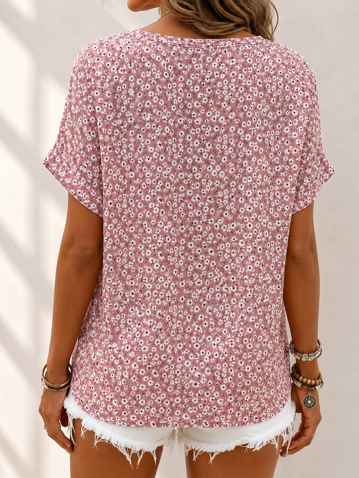 FLORAL CHIC BLOUSE FOR WOMEN