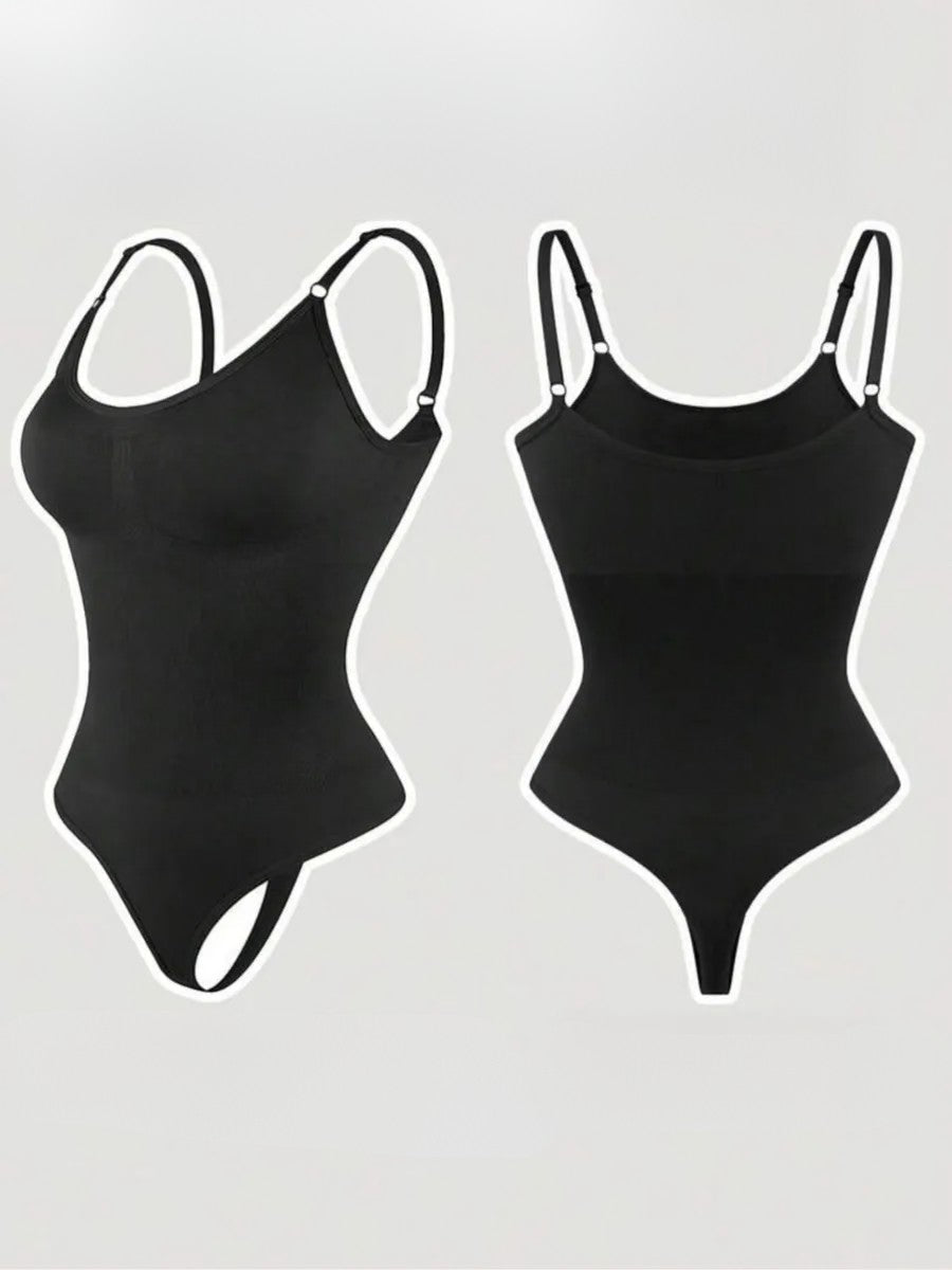 Ladies Seamless Shapewear Body Tummy Control Black, view 6 - Elena Harper
