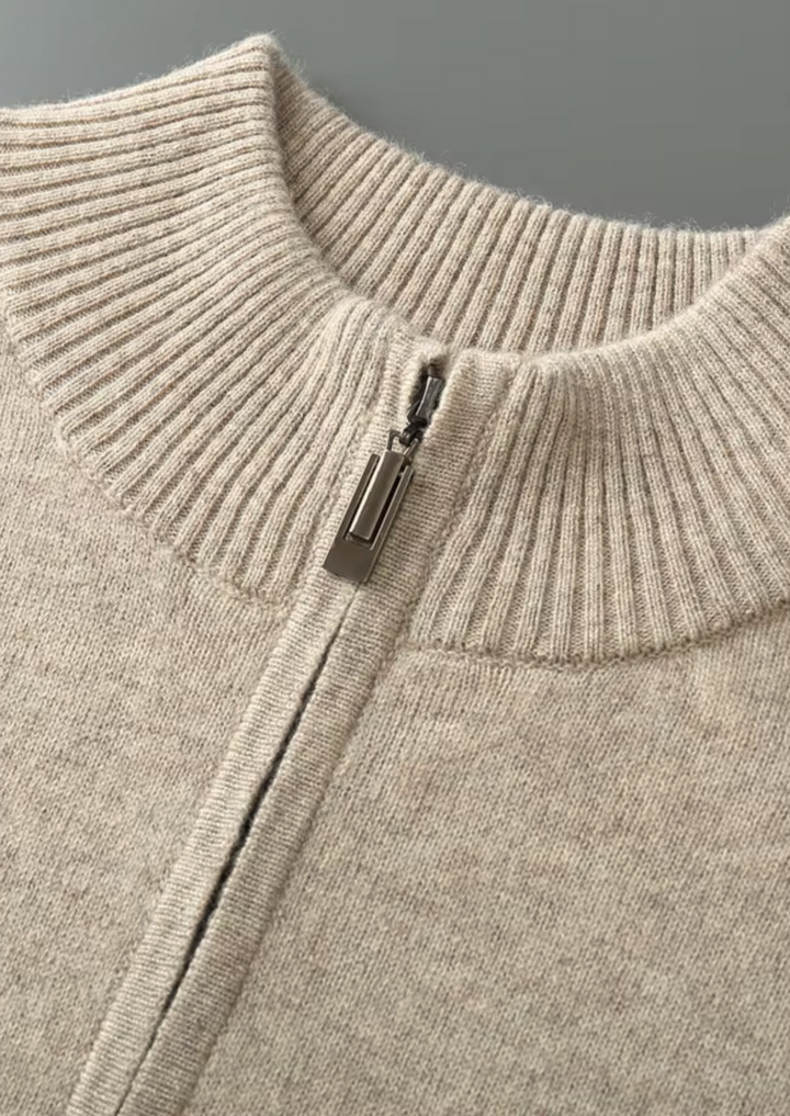 Emma & Rose wool half-zip sweater — premium knitwear