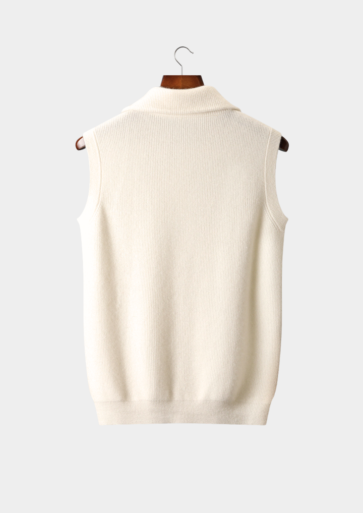 Emma & Rose cashmere bodywarmer vest — premium knitwear