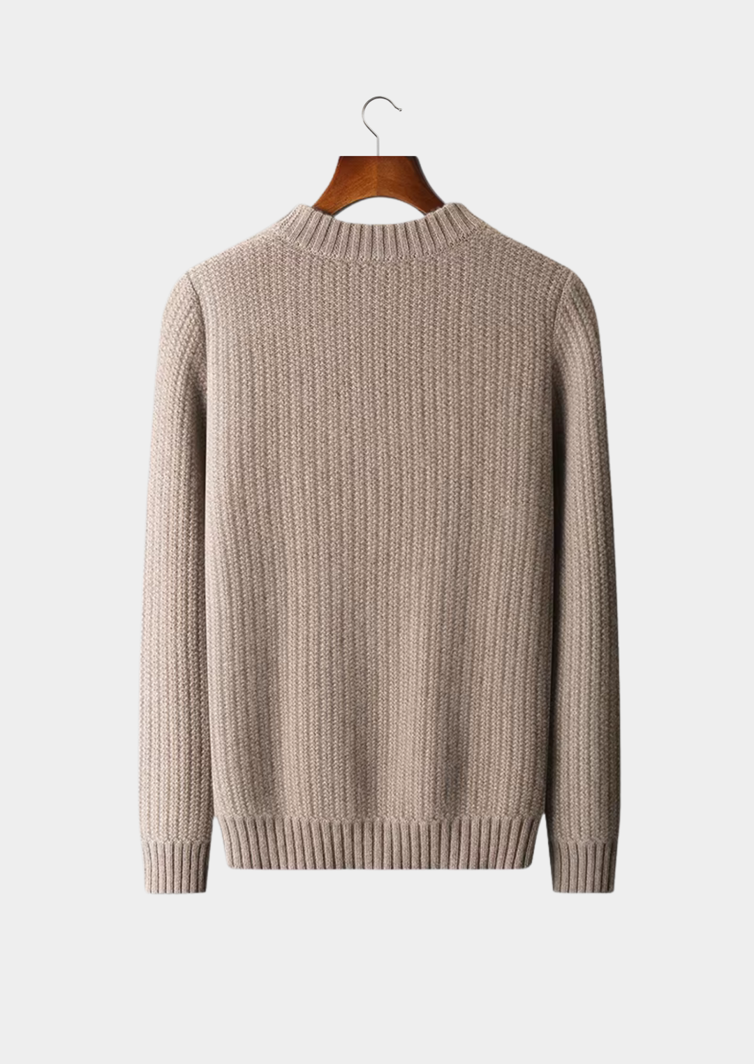 Emma & Rose heavyweight cashmere crewneck sweater — premium winter knitwear