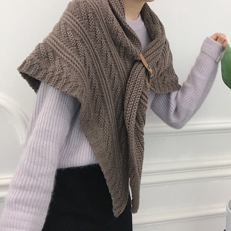 Solid Color Warm Shawl