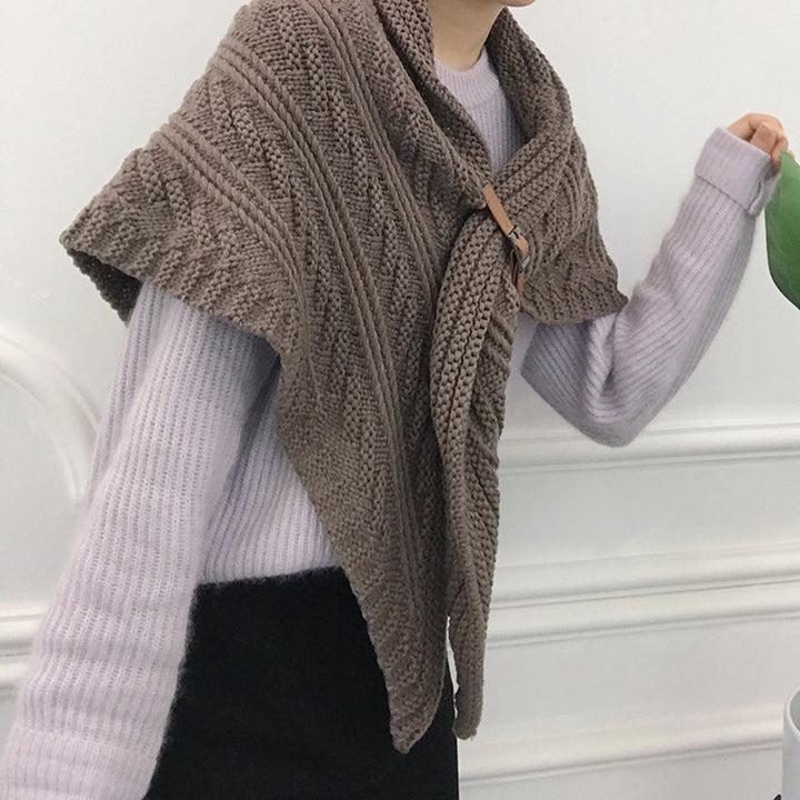 Solid Color Warm Shawl
