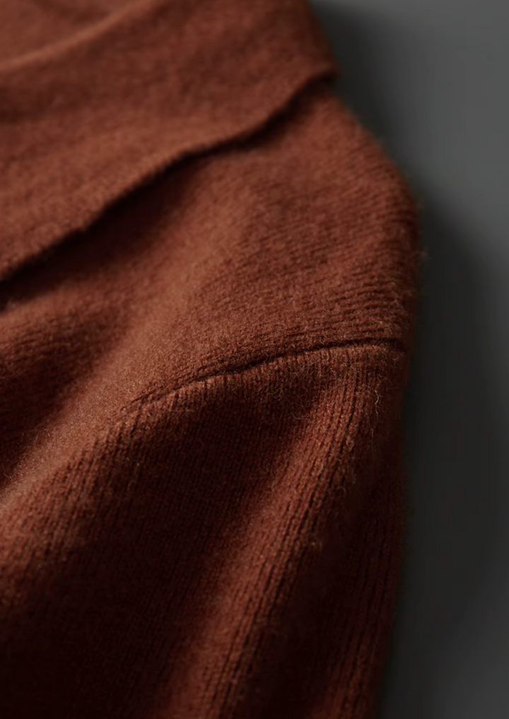 NOBA WOOL RIBBED BUTTONLESS POLO