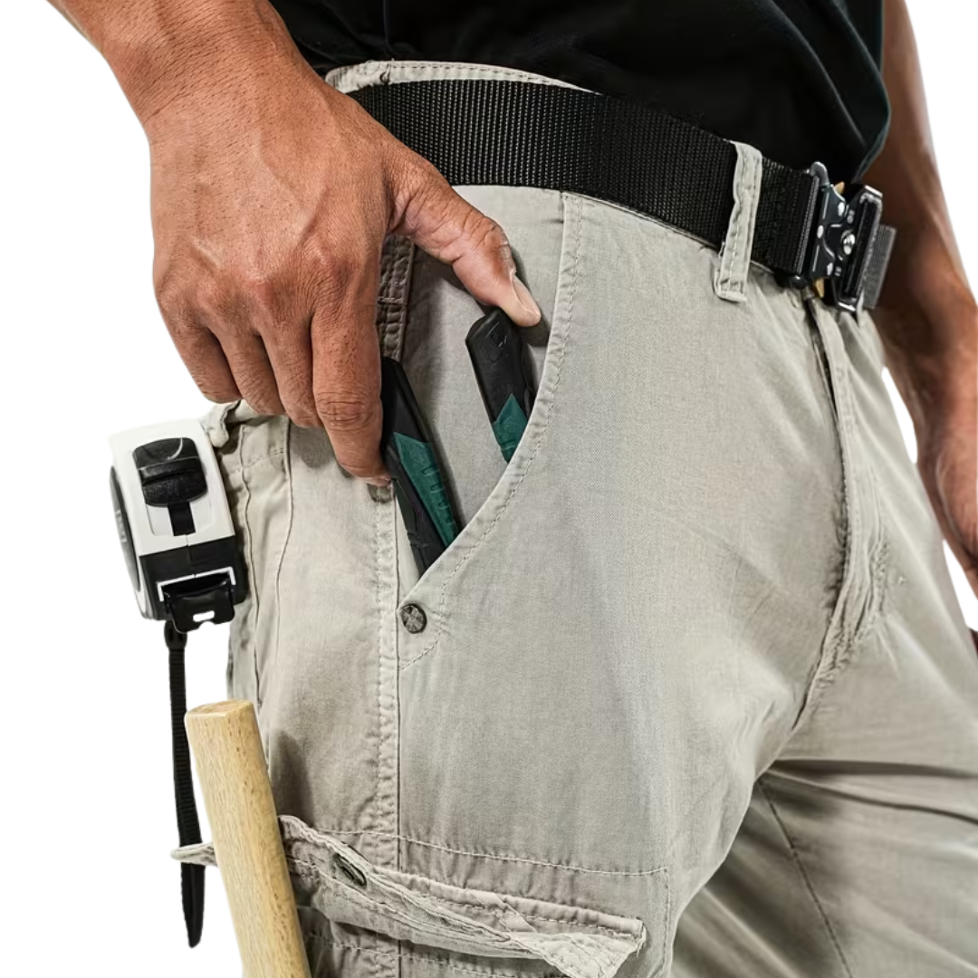 Men’s Tactical Hiking Shorts - Multi Pocket - Adjustable Fit