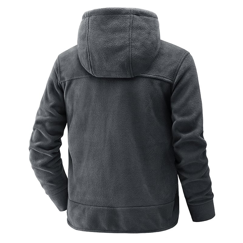 Men's Fleece Jacket with Hood - Nils