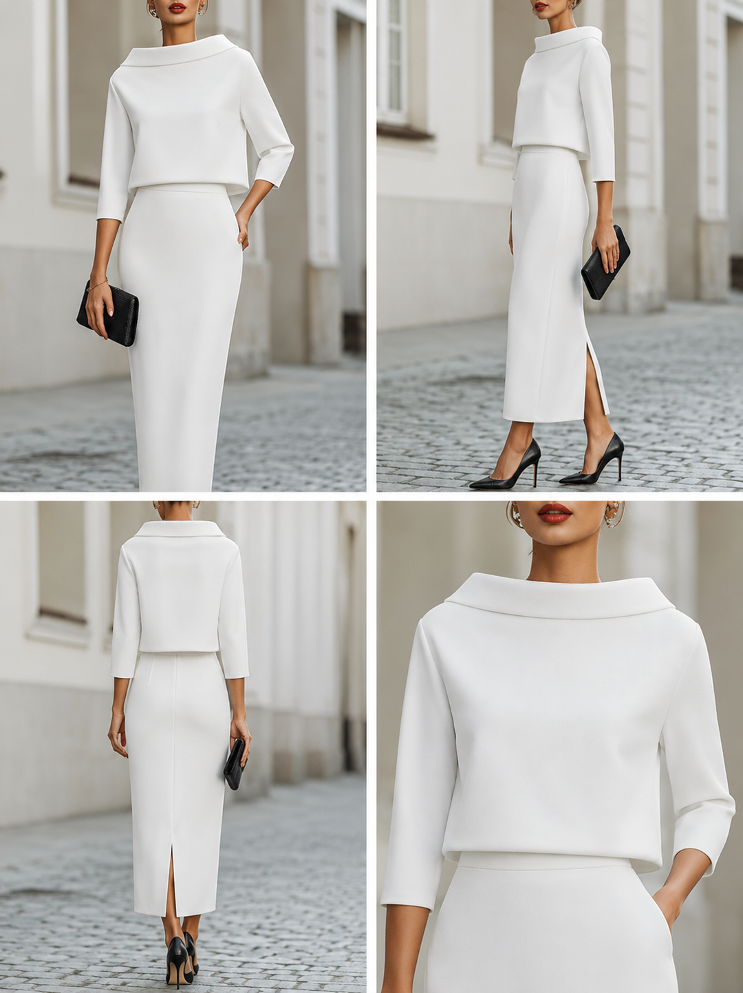Women's Tailored Midi Dress – Suitable for Casual and Festive Occasions