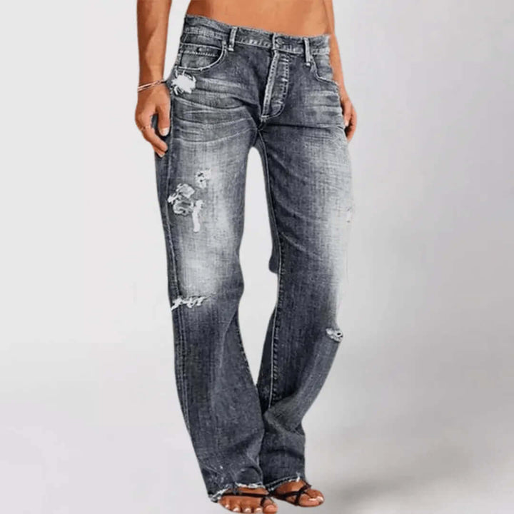 Women's Mid-Rise Bootcut Stretch Jeans, view 4 - Elena Harper