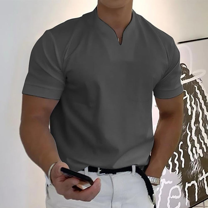 David | Modern Men's Polo Shirt with Textured Collar