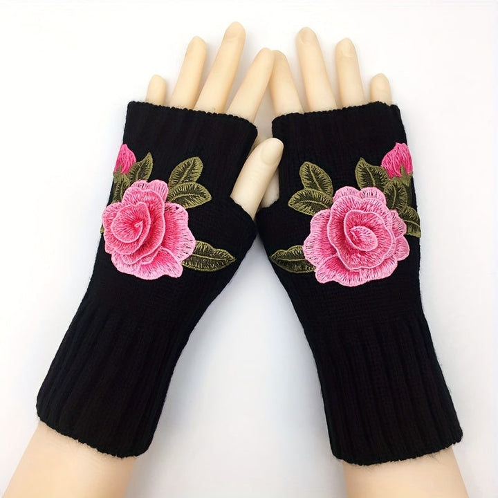 Warm Flower Gloves