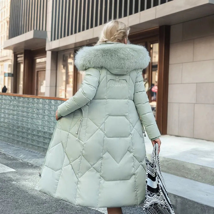 Long Quilted Coat with Hood - Isolde