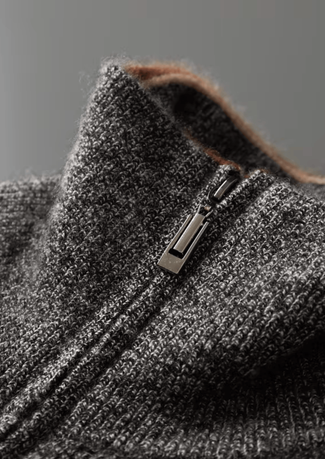 Emma & Rose cashmere striped zip cardigan — premium knitwear