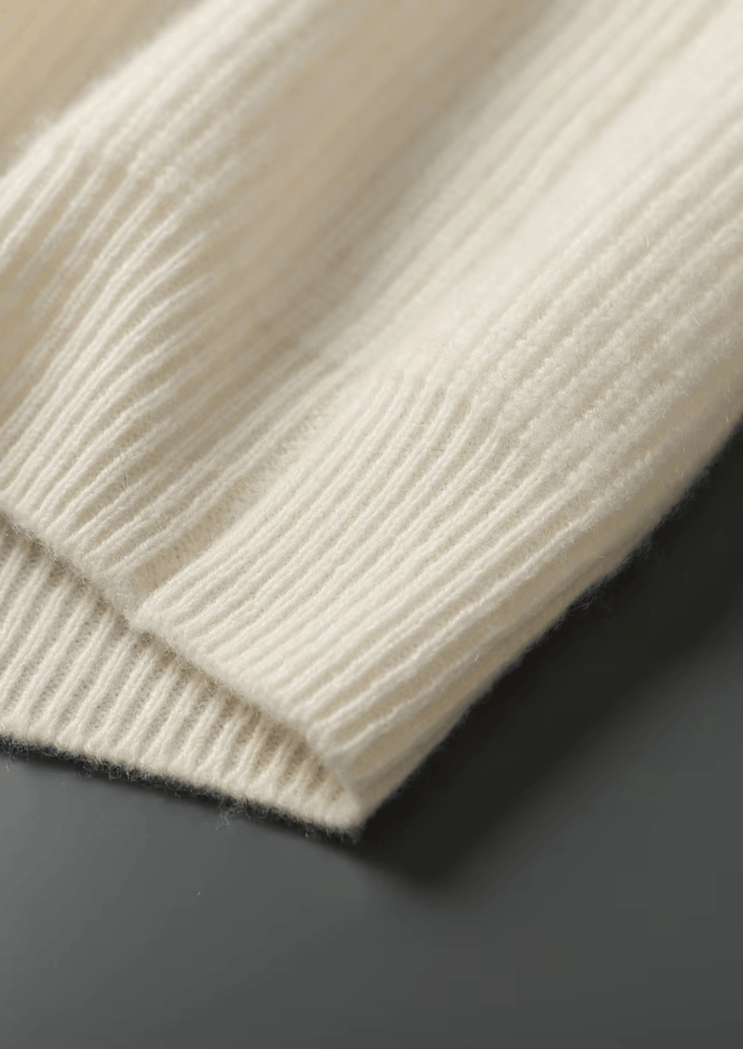 Emma & Rose ribbed cashmere V-neck sweater — premium winter knitwear