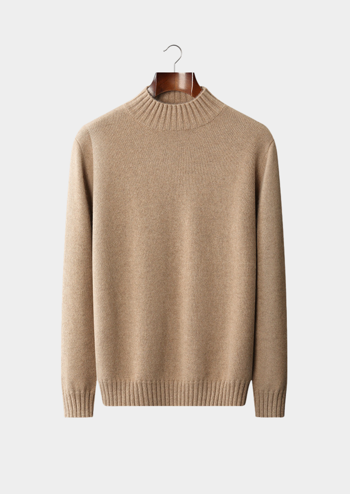 Emma & Rose cashmere mockneck sweater — premium winter knitwear