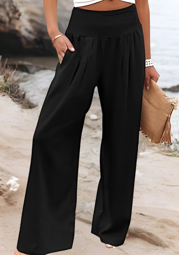 Aileen Wide Leg Pants, view 3 - Elena Harper