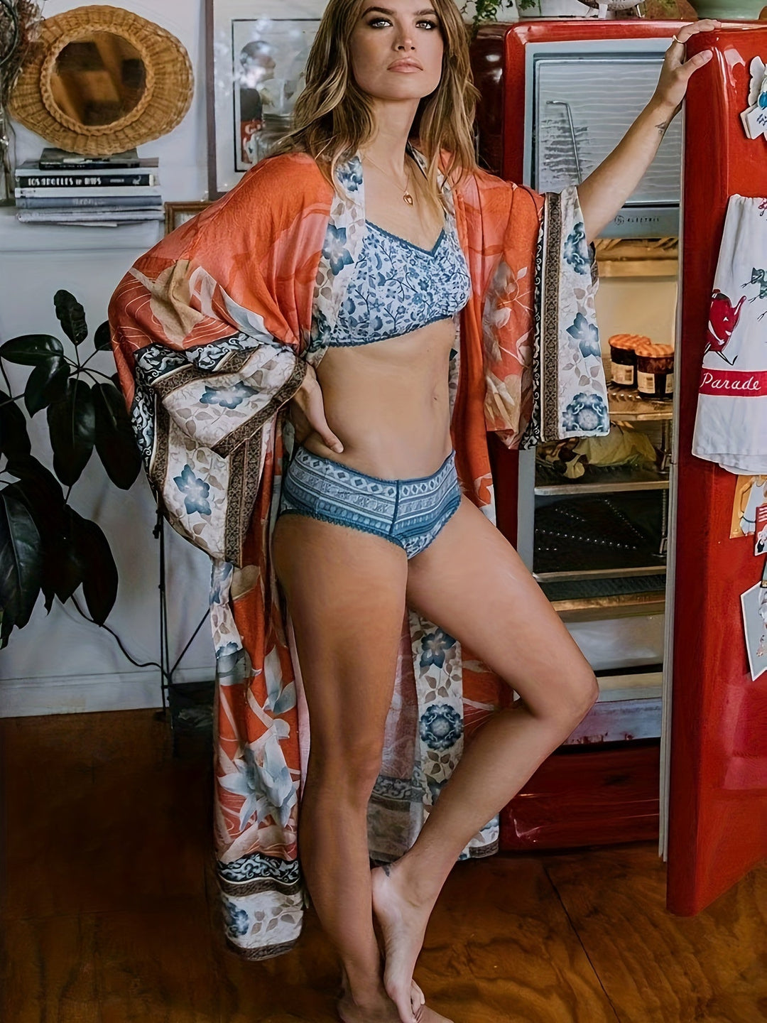 Bohemian Maxi Dress with Floral Print Nomadic Elegance, view 6 - Elena Harper