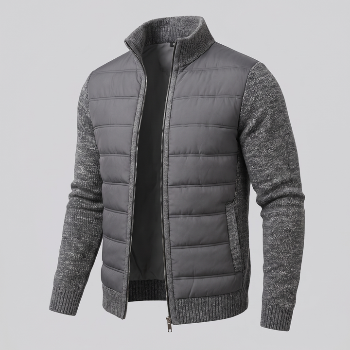 Liam | Sporty and Warm Men's Puffer Jacket with Fleece Sleeves