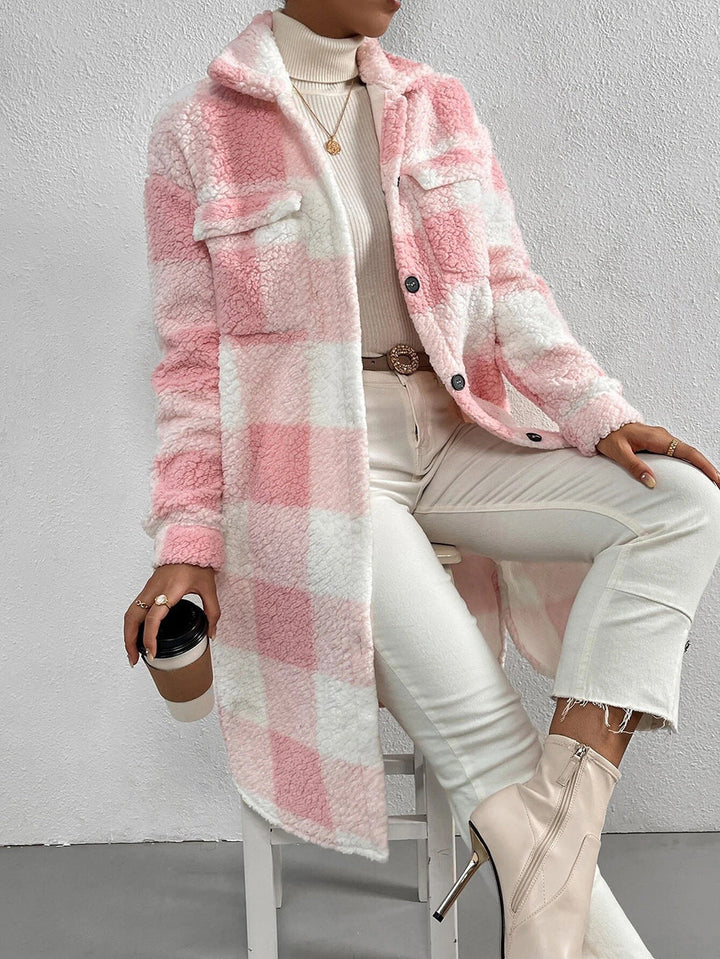 Long Fleece Coat for Women - Agneta