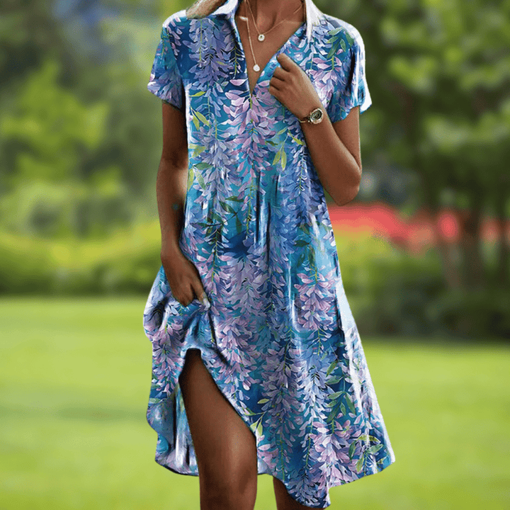 Women's Galiana V-Neck Elegant Floral Dress